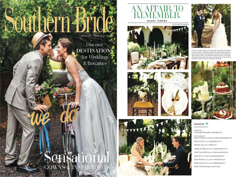 Southern Bride Magazine Cover and Inside